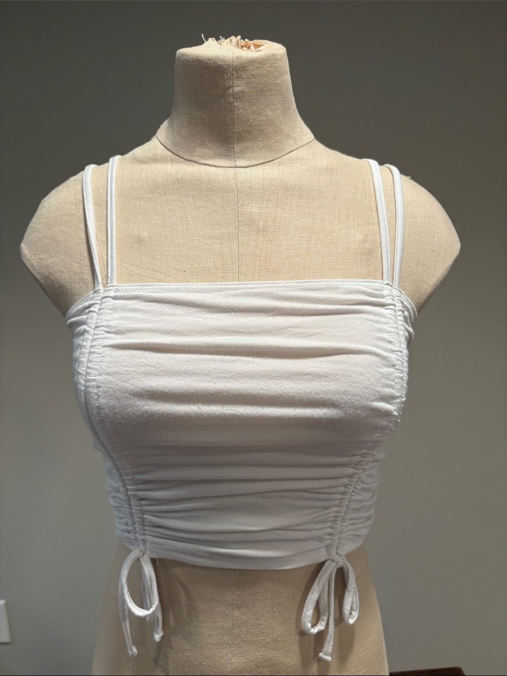 Garage Two Tie Spaghetti Strap Crop Top Size S